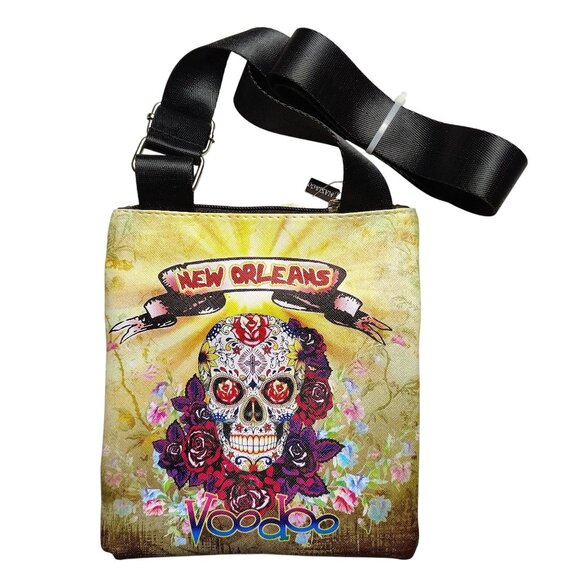 Max & Co Handbags - New Orleans Voodoo Crossbody Bag With Adjustable Strap and Sugar Skull Design